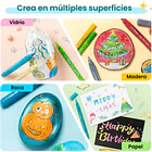OHUHU 24 MARCADORES GLITTER METÁLICOS PURPURINA PUNTA 3,0MM 5
