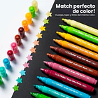 OHUHU 24 MARCADORES GLITTER METÁLICOS PURPURINA PUNTA 3,0MM 3