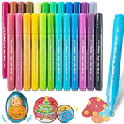 OHUHU 24 MARCADORES GLITTER METÁLICOS PURPURINA PUNTA 3,0MM 1