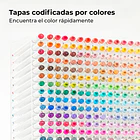 OHUHU 100 MARCADORES DE ALCOHOL + 1 BLENDER FINA Y BISELADA 5