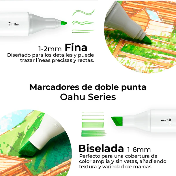 OHUHU 100 MARCADORES DE ALCOHOL + 1 BLENDER FINA Y BISELADA 6