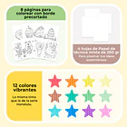OHUHU SET DE VIAJE 12 MINI MARCADORES PINCEL + LIBRO + ESTUCHE 6
