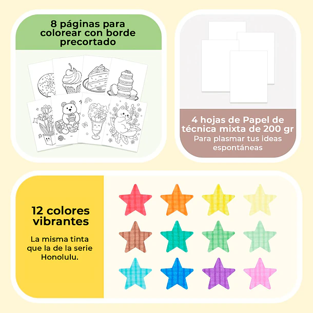 OHUHU SET DE VIAJE 12 MINI MARCADORES PINCEL + LIBRO + ESTUCHE 6