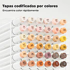 OHUHU 72 MARCADORES ACRÍLICOS NAHUKU DIRECT INK PUNTA PINCEL 6