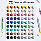 OHUHU 72 MARCADORES ACRÍLICOS NAHUKU DIRECT INK PUNTA PINCEL 9