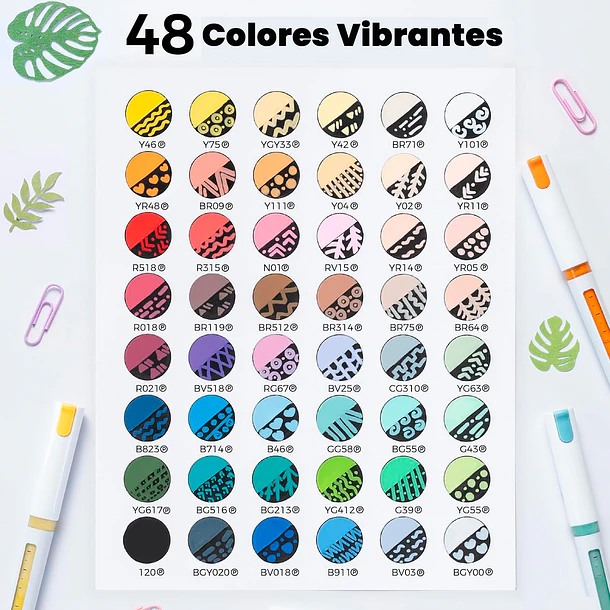 OHUHU 48 MARCADORES ACRÍLICOS KAHUKU DIRECT INK PUNTA PINCEL 4