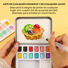 SET DE ACUARELA DE BOLSILLO DE 12 COLORES CON PINCEL COLORES REPOSTERIA 5