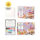 GRABIE CLUB BOX CAJA PARA COLOREAR CON ACUARELA DE TEMÁTICA REPOSTERÍA 1