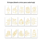 LIBRO PARA COLOREAR ACUARELA 100% ALGODON TEMÄTICA REPOSTERÍA (15 HOJAS 300 GSM)  3