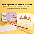 LIBRO PARA COLOREAR ACUARELA 100% ALGODON TEMÄTICA REPOSTERÍA (15 HOJAS 300 GSM)  7