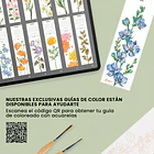 12 MARCAPÁGINAS PARA COLOREAR 100% ALGODÓN DE 300 G/M² – EDICIÓN FLORES 5