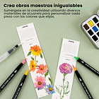 12 MARCAPÁGINAS PARA COLOREAR 100% ALGODÓN DE 300 G/M² – EDICIÓN FLORES 8