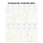 12 MARCAPÁGINAS PARA COLOREAR 100% ALGODÓN DE 300 G/M² – EDICIÓN FLORES 4