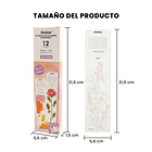 12 MARCAPÁGINAS PARA COLOREAR 100% ALGODÓN DE 300 G/M² – EDICIÓN FLORES 2