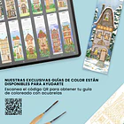 12 MARCAPÁGINAS PARA COLOREAR 100% ALGODÓN DE 300 G/M² – CASAS URBANAS 5