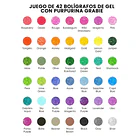 SET DE LÁPICES GLITTER GEL 42 UNIDADES 2