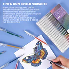 SET DE 18 LÁPICES RETRÁCTILES GEL GLITTER 2
