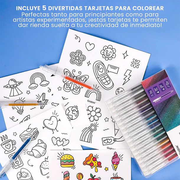 SET DE 18 LÁPICES RETRÁCTILES GEL GLITTER 3