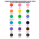 SET DE 18 LÁPICES RETRÁCTILES GEL GLITTER 8