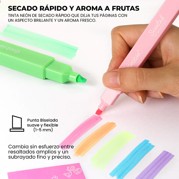 SET DE 6 DESTACADORES CON AROMAS FRUTALES 4