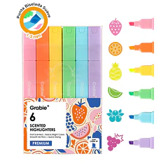 SET DE 6 DESTACADORES CON AROMAS FRUTALES