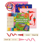 KIT DE DIBUJO PARA CALCAR Y COLOREAR - RETRO GROOVE (PRINCIPIANTES) 1