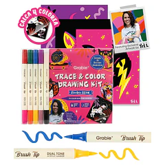 KIT DE DIBUJO PARA CALCAR Y COLOREAR - ELECTRIC WILD (AVANZADO)