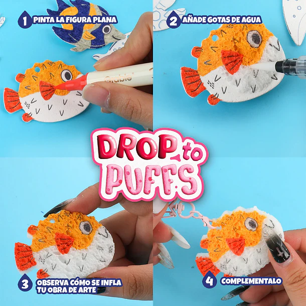 KIT CREATIVO DE ESPONJAS 3D DROP TO PUFF – UNDER THE SEA 3