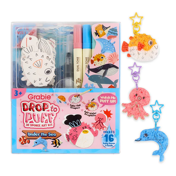KIT CREATIVO DE ESPONJAS 3D DROP TO PUFF – UNDER THE SEA 1