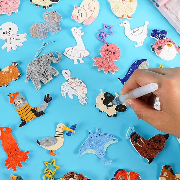 KIT CREATIVO DE ESPONJAS 3D DROP TO PUFF – ON THE FARM 8