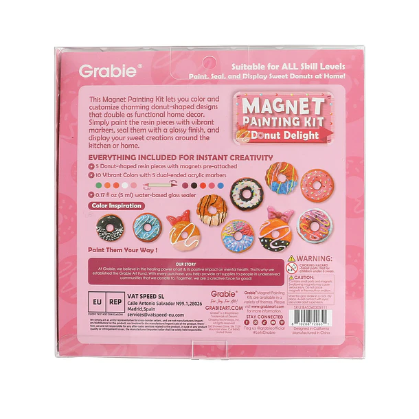 KIT CREATIVO PARA PINTAR IMANES - DONUT DELIGHT 9