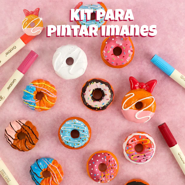 KIT CREATIVO PARA PINTAR IMANES - DONUT DELIGHT 5