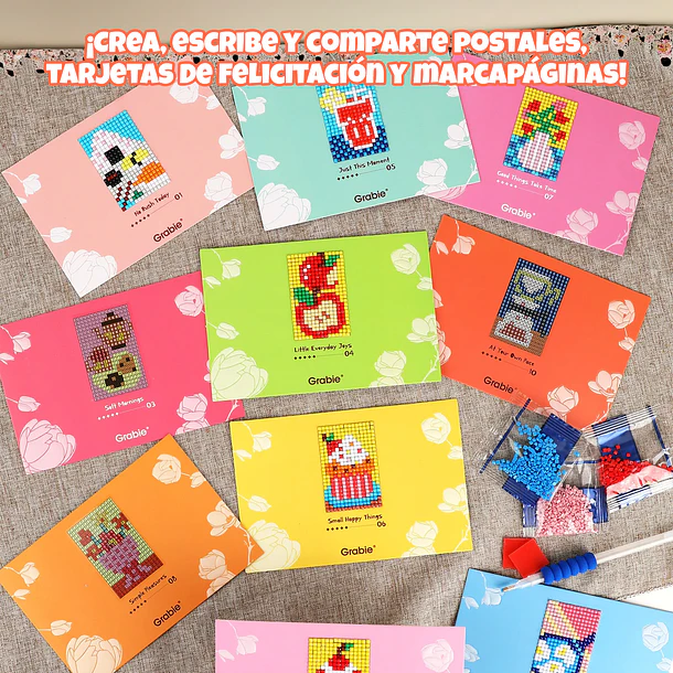 KIT DE MINI TARJETAS DE ARTE CON DIAMANTES - COZY MOMENTS 6