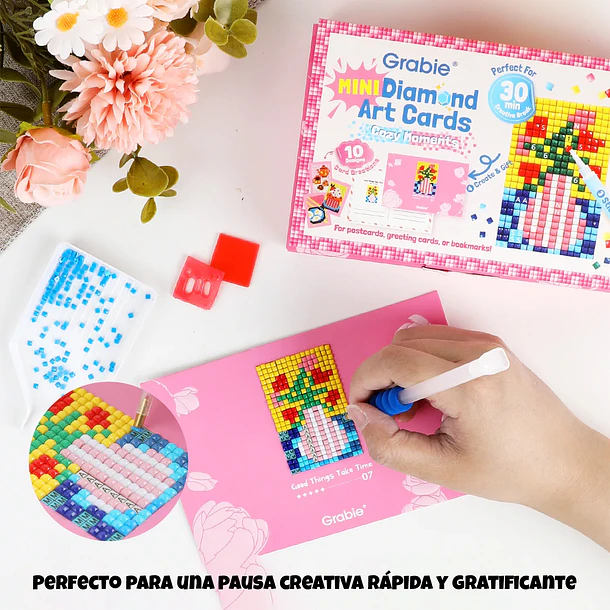 KIT DE MINI TARJETAS DE ARTE CON DIAMANTES - COZY MOMENTS 5