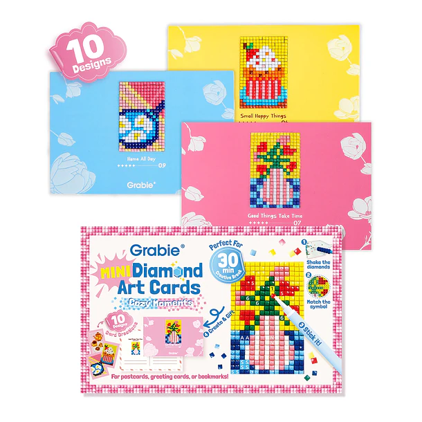 KIT DE MINI TARJETAS DE ARTE CON DIAMANTES - COZY MOMENTS 1