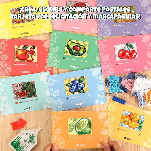 KIT DE MINI TARJETAS DE ARTE CON DIAMANTES - FRESH PICKINGS 7