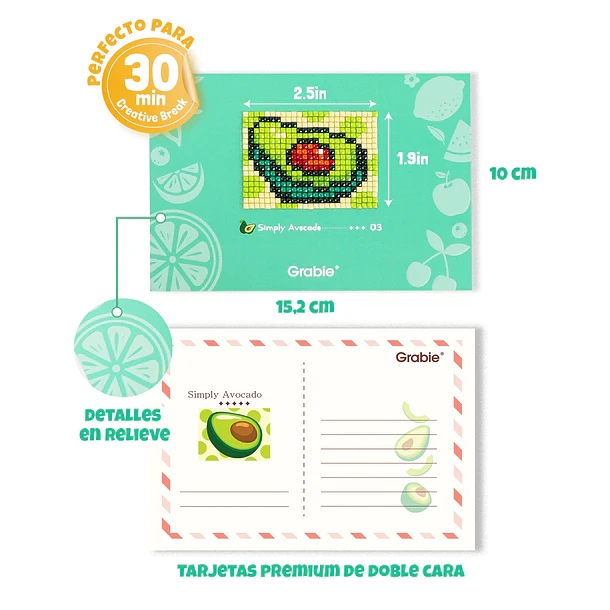 KIT DE MINI TARJETAS DE ARTE CON DIAMANTES - FRESH PICKINGS 2