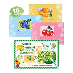 KIT DE MINI TARJETAS DE ARTE CON DIAMANTES - FRESH PICKINGS