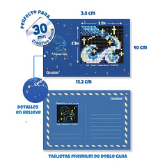 KIT DE MINI TARJETAS DE ARTE CON DIAMANTES - ZODIAC GLOW