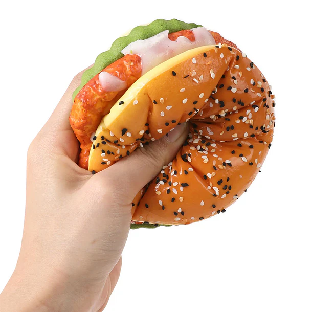 SQUISHY ANTIESTRÉS GRABIE – HAMBURGUESA TERIYAKI 6
