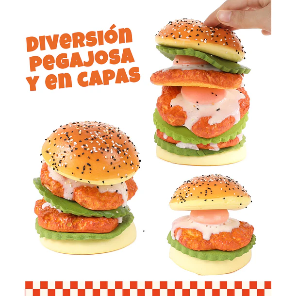 SQUISHY ANTIESTRÉS GRABIE – HAMBURGUESA TERIYAKI 5