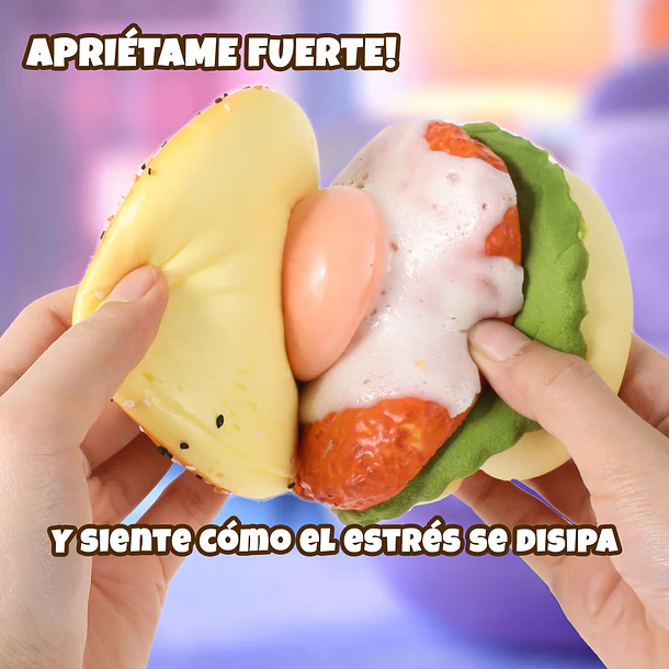 SQUISHY ANTIESTRÉS GRABIE – HAMBURGUESA TERIYAKI 4