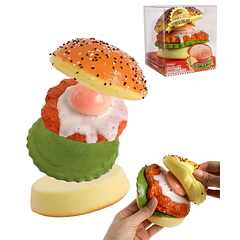 SQUISHY ANTIESTRÉS GRABIE – HAMBURGUESA TERIYAKI