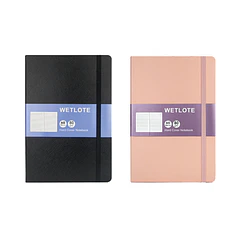 PACK CUADERNO A6 WETLOTE DE TAPA DURA BLACK/PINK PAPEL LISO 80 G/M 90X140MM 74 HOJAS