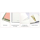 PACK CUADERNO A6 WETLOTE DE TAPA DURA BLACK/PINK PAPEL LISO 80 G/M 90X140MM 74 HOJAS 2