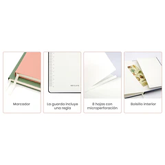 PACK CUADERNO A5 WETLOTE DE TAPA DURA BLACK/PINK PAPEL 80 G/M 142X210MM 106 HOJAS CON LINEAS