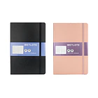 PACK CUADERNO A5 WETLOTE DE TAPA DURA BLACK/PINK PAPEL 80 G/M 142X210MM 106 HOJAS CON LINEAS 1