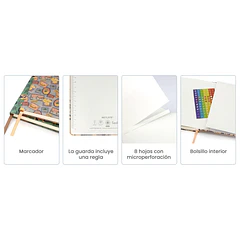 CUADERNO A5 WETLOTE DE TAPA DURA VERANO PAPEL LISO 80 G/M 142X210MM 106 HOJAS
