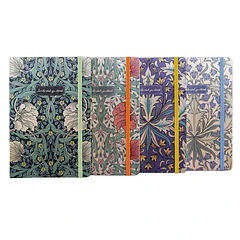 CUADERNO WETLOTE DE TAPA DURA CON CIERRE ELÁSTICO RED PAPEL CON LINEAS DE 80 G/M 106 HOJAS 142X210M