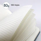 BOX WETLOTE DE LIBRETA A5 FLEXIBLE BLACK TAPA BLANDA PAPEL CON LINEAS 80 G/M DE 106 HOJAS 4